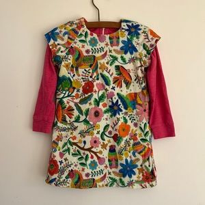 Oilily Corduroy and knit sleeve kids dress